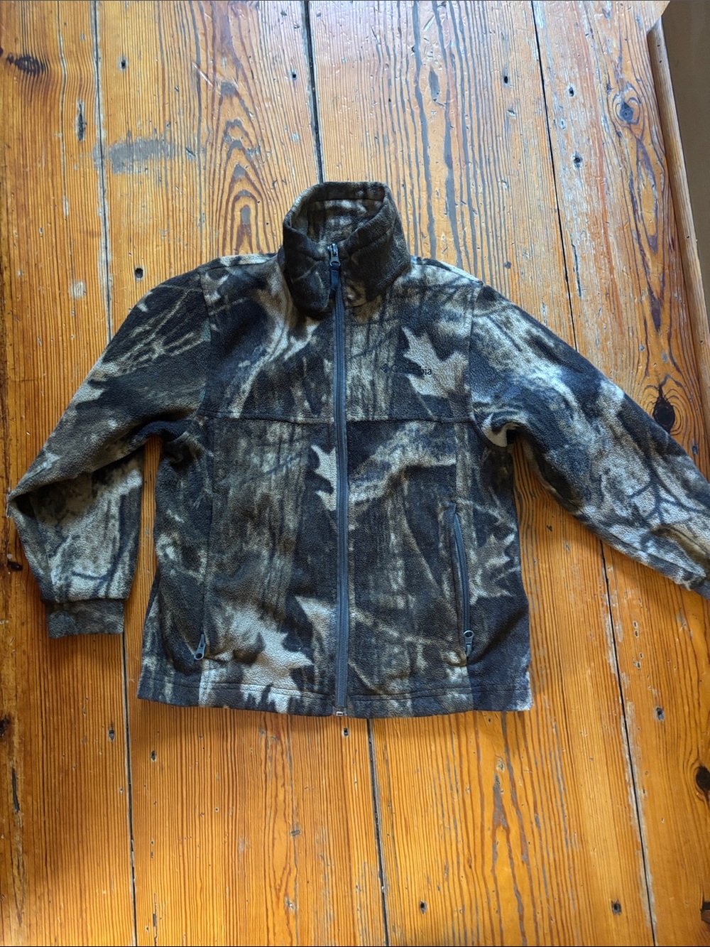 Boy’s Columbia Camouflage Fleece Jacket - Brown/Black